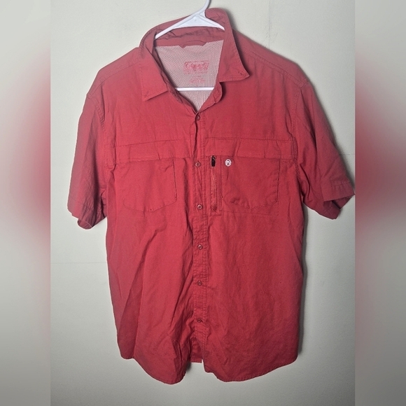 Men's Coleman Short Sleeve Button Down Shirt, Size Large - Picture 1 of 4